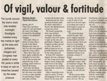 Of vigil, valour & fortitude