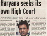 Haryana seeks its own High Court